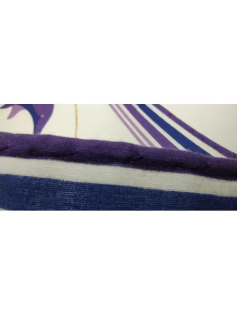 Vintage Espresso Cagliari Purple Dolphin Handkerchief Cotton Fine Design 16 x 17